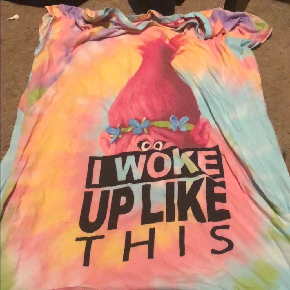Tie dye trolls shirt